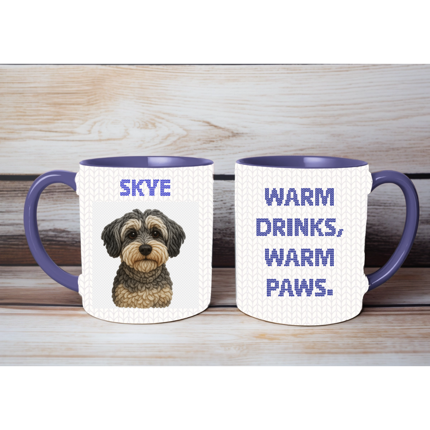 Personalised Knitted Style Pet Mug – 10oz