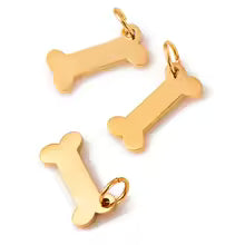 Personalised Dog Paw Print Necklace with Name Bone Tag