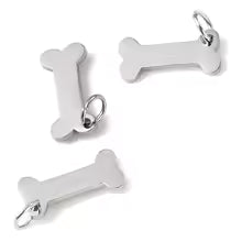 Personalised Dog Paw Print Necklace with Name Bone Tag