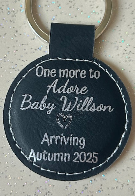 👶 Personalised Baby Ultrasound Keyring – Laser Engraved