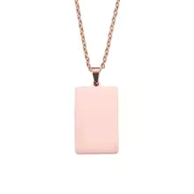 Personalised Handwriting Rectangle Necklace