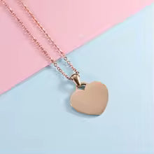 Personalised Heart Pendant Necklace – Engraved Keepsake