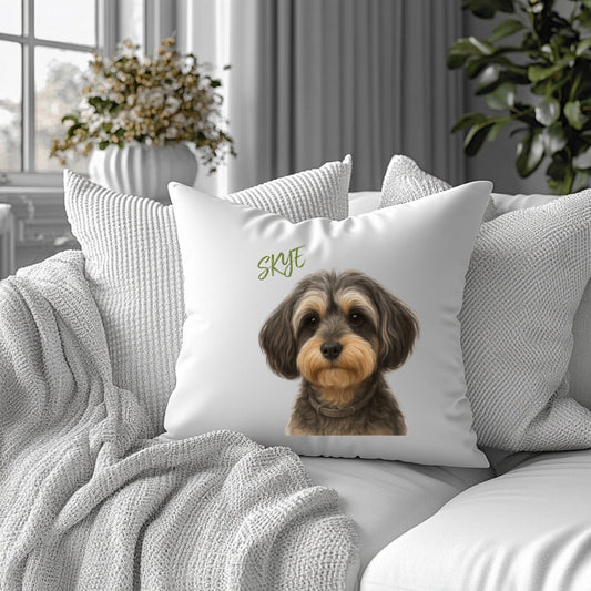 Personalised Realistic Pet Portrait Cushion Cover