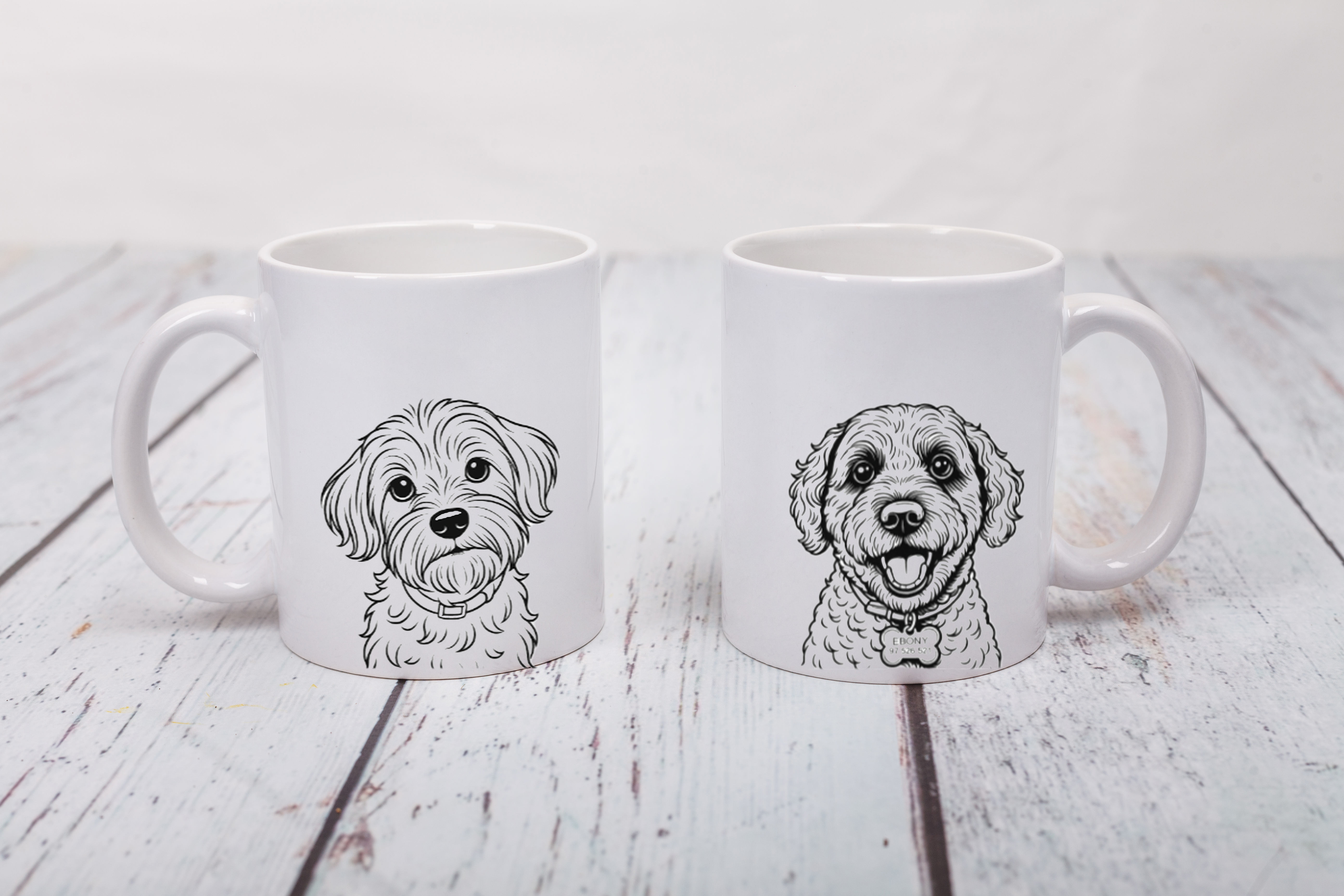 Personalised Colouring Book Pet Illustration Mug