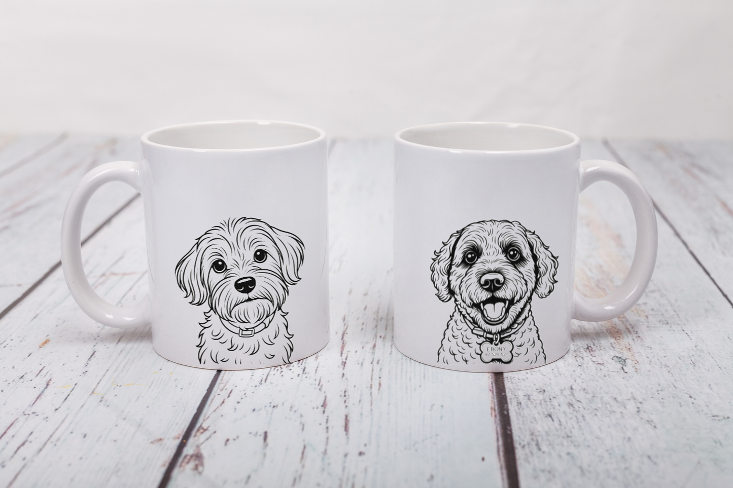 Personalised Colouring Book Pet Illustration Mug