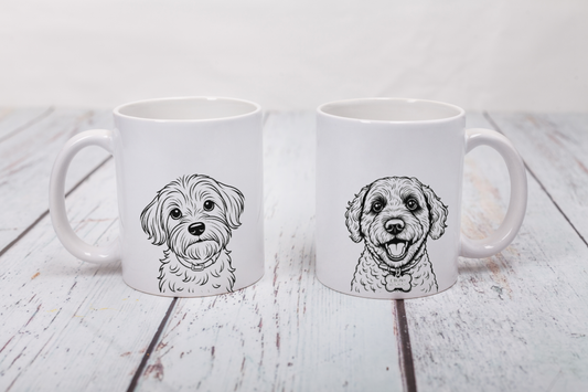 Personalised Colouring Book Pet Illustration Mug