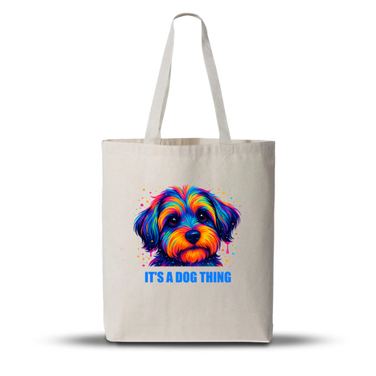 Personalised Neon Pop Art Pet Tote Bag