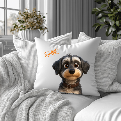 Personalised 3D Character Pet Illustration Cushion Cover