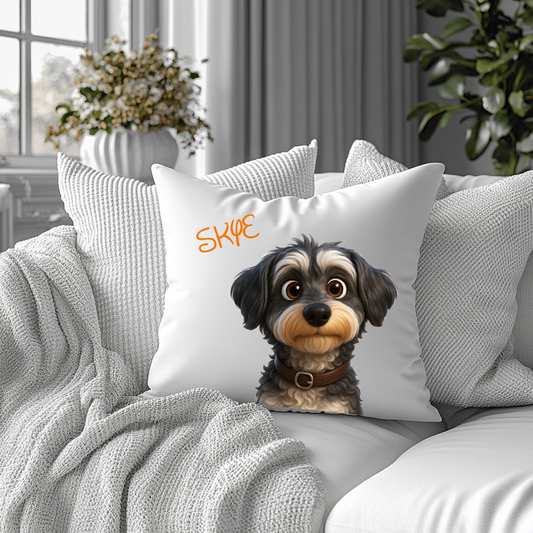Personalised 3D Character Pet Illustration Cushion Cover