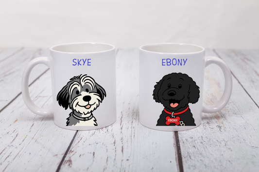 Personalised Snoopy-Style Pet Illustration Mug