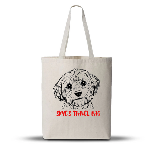 Personalised Colouring Book Pet Illustration Tote Bag