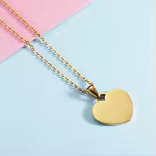 Personalised Heart Pendant Necklace – Engraved Keepsake