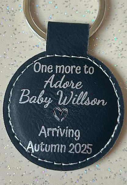 👶 Personalised Baby Ultrasound Keyring – Laser Engraved