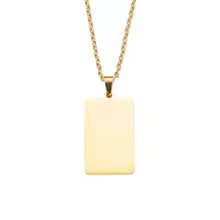 Personalised Handwriting Rectangle Necklace