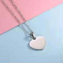 Personalised Heart Pendant Necklace – Engraved Keepsake